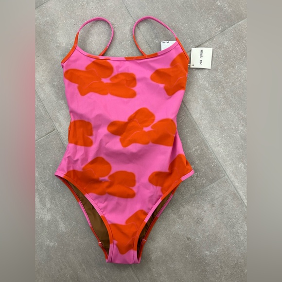 Nu Swim NWT Floral One Piece Swimsuit Pink - Picture 3 of 7